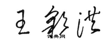 駱恆光王彩洪草書個性簽名怎么寫