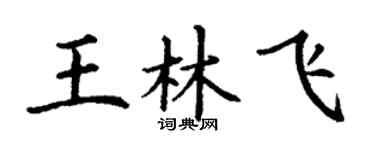 丁謙王林飛楷書個性簽名怎么寫