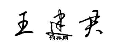 梁錦英王建君草書個性簽名怎么寫