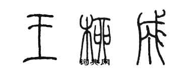 陳墨王柳成篆書個性簽名怎么寫