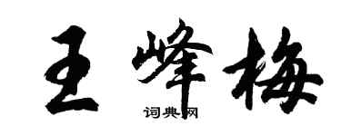 胡問遂王峰梅行書個性簽名怎么寫