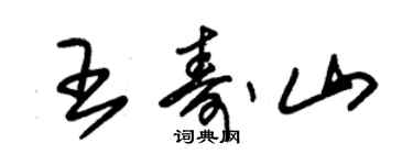 朱錫榮王壽山草書個性簽名怎么寫