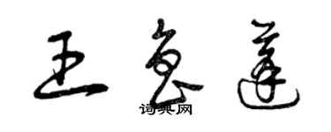 曾慶福王魯蓬草書個性簽名怎么寫