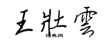 王正良王壯雲行書個性簽名怎么寫