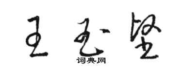 駱恆光王玉堅草書個性簽名怎么寫