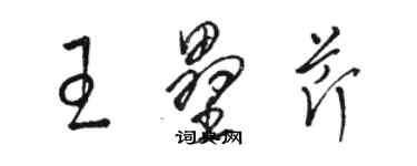 駱恆光王壘芹草書個性簽名怎么寫