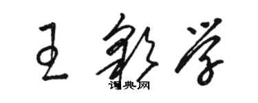 駱恆光王彩學草書個性簽名怎么寫