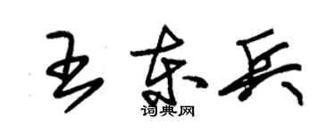 朱錫榮王東兵草書個性簽名怎么寫