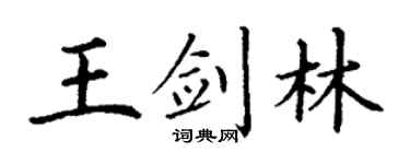 丁謙王劍林楷書個性簽名怎么寫