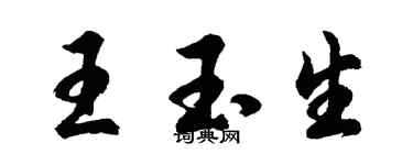 胡問遂王玉生行書個性簽名怎么寫