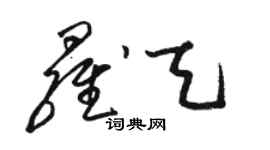 駱恆光羅天草書個性簽名怎么寫