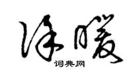 曾慶福徐暖草書個性簽名怎么寫