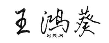 駱恆光王鴻葵行書個性簽名怎么寫