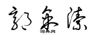 曾慶福郭采潔草書個性簽名怎么寫