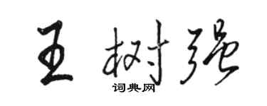 駱恆光王樹強行書個性簽名怎么寫