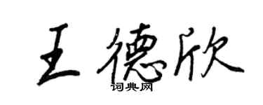 王正良王德欣行書個性簽名怎么寫