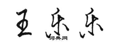 駱恆光王樂樂行書個性簽名怎么寫