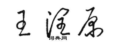 駱恆光王潤原草書個性簽名怎么寫