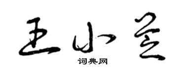 曾慶福王小芝草書個性簽名怎么寫