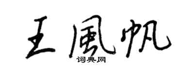 王正良王風帆行書個性簽名怎么寫