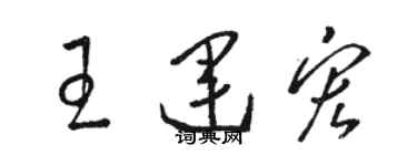 駱恆光王運宏草書個性簽名怎么寫