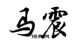 胡問遂馬震行書個性簽名怎么寫