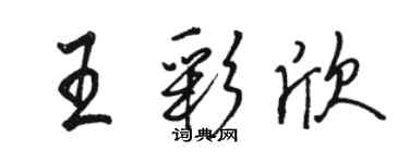 駱恆光王彩欣行書個性簽名怎么寫