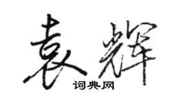 駱恆光袁輝行書個性簽名怎么寫