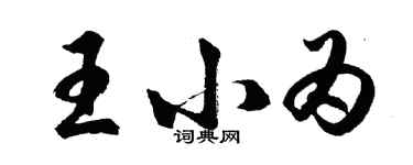 胡問遂王小為行書個性簽名怎么寫