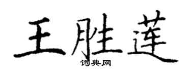 丁謙王勝蓮楷書個性簽名怎么寫