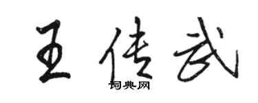 駱恆光王傳武行書個性簽名怎么寫