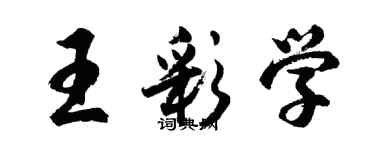 胡問遂王彩學行書個性簽名怎么寫