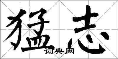 翁闓運猛志楷書怎么寫