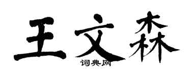 翁闓運王文森楷書個性簽名怎么寫