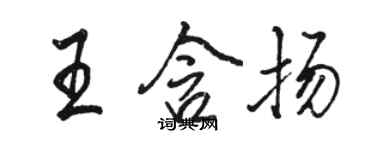 駱恆光王含揚行書個性簽名怎么寫