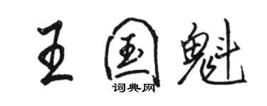 駱恆光王國魁行書個性簽名怎么寫