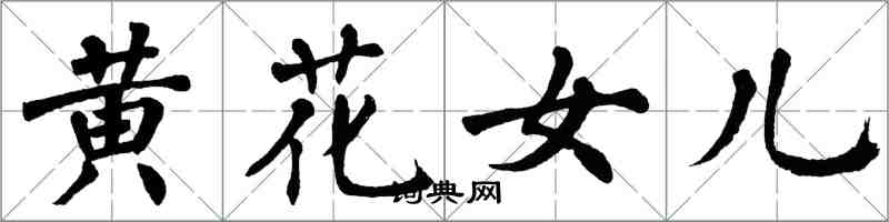 翁闓運黃花女兒楷書怎么寫