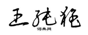 曾慶福王純猛草書個性簽名怎么寫