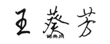 駱恆光王葵芳行書個性簽名怎么寫