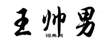 胡問遂王帥男行書個性簽名怎么寫