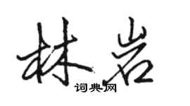駱恆光林岩行書個性簽名怎么寫