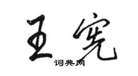 駱恆光王憲行書個性簽名怎么寫