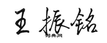 駱恆光王振銘行書個性簽名怎么寫