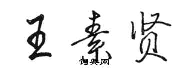 駱恆光王素賢行書個性簽名怎么寫