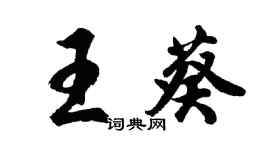 胡問遂王葵行書個性簽名怎么寫