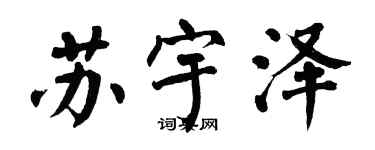 翁闓運蘇宇澤楷書個性簽名怎么寫