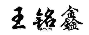 胡問遂王銘鑫行書個性簽名怎么寫
