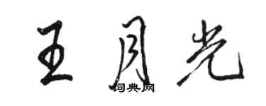 駱恆光王月光行書個性簽名怎么寫