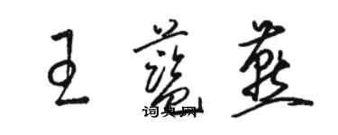 駱恆光王藍燕草書個性簽名怎么寫