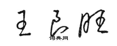 駱恆光王良旺草書個性簽名怎么寫